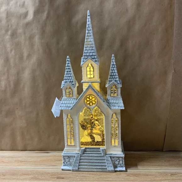 Other - New! Raz Lighted Lantern Snow Globe Glitter Water Church Nativity Religious
